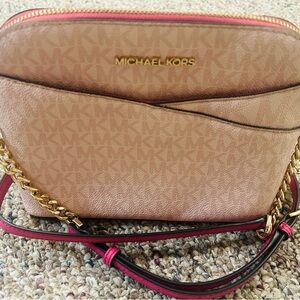 Michael Kors Pink Crossbody Bag.
